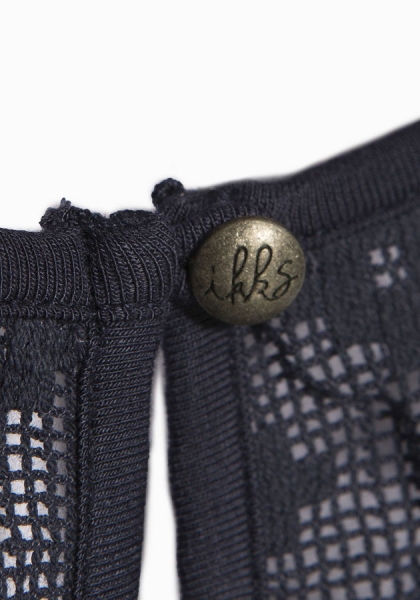 WAY by IKKS Full Summer tunic top bleu foncé